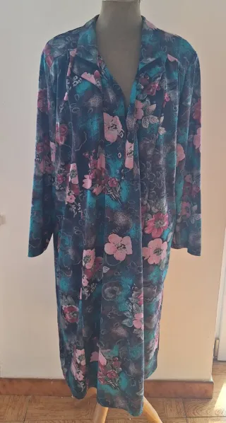 Vestito fantasia floreale maniche lunghe