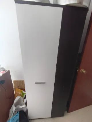 Armario Zapatero Blanco y Marrón