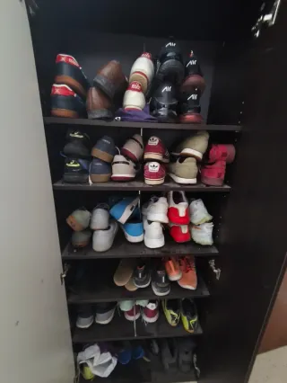 Armario Zapatero Blanco y Marrón