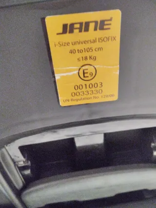Silla coche Jane 0-18 kg Grupo 0-1 con ISOFIX