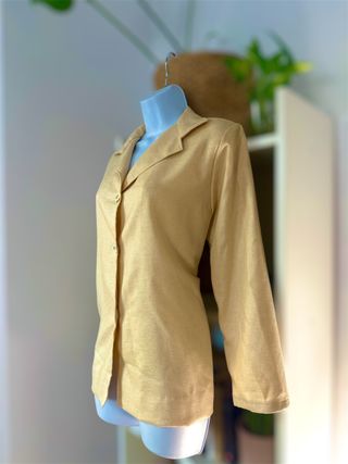 Preciosa chaqueta vintage amarillo mantequilla L