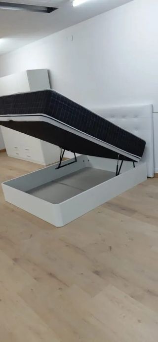 Canapé abatible madera con colchones Viscoelastica