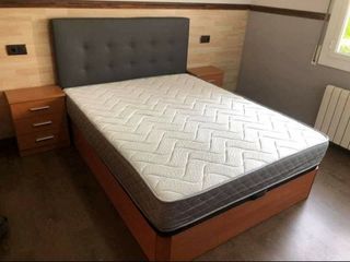 Canapé abatible madera con colchones Viscoelastica