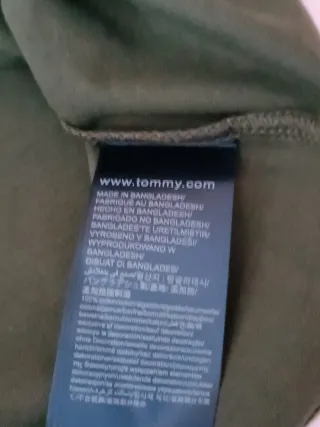 Camiseta Tommy Hilfiger chico T. 176 cm. Verde..