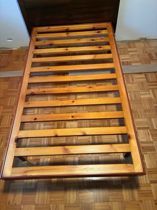 Cabecero y Somier de Madera y Metal