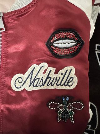 Bomber Mango Roja y Dorada