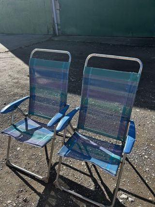 Pack 2 Sillas Plegables Rayadas
