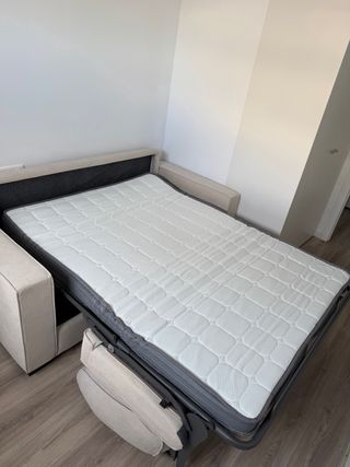 Sofá Cama Beige Tela