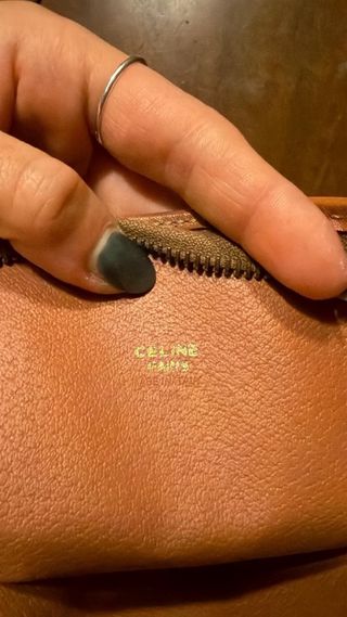 Pochette Celine monogram marrone