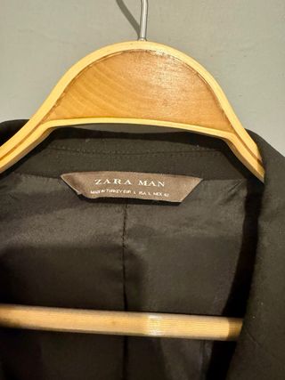 Americana Zara Man Negra Cremallera Talla M