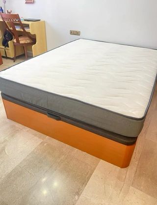 Canapé abatible madera con colchones Viscoelastica