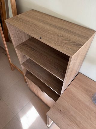 Mueble de oficina madera y beige como NUEVO