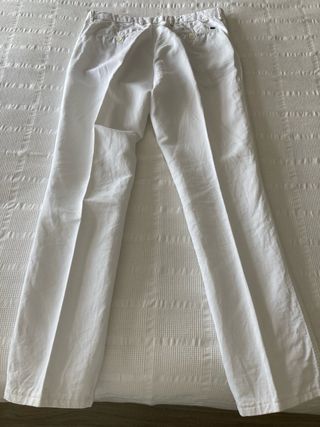 Massimo Dutti Pantalón Blanco Talla 38