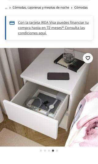 Mesita de noche IKEA MALM 2 cajones