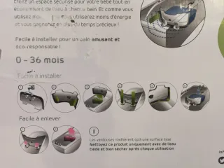 Reductor Bañera Bebé Blanco/Azul