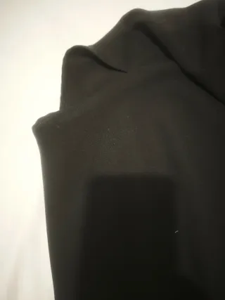 Vestido Zara negro asimétrico falda recta