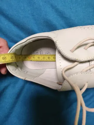 Zapatos comunión niño de piel color beige talla 34