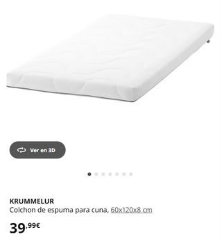 Cuna IKEA Sundvik + Colchón 60x120