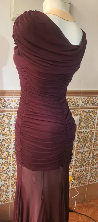 Vestido granate talla L