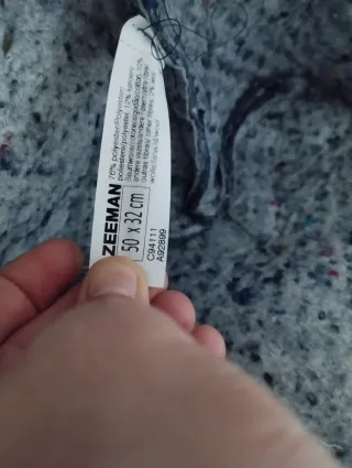 Bolso shopper tejido azul y gris