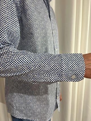 Camisa de hombre Talla L azul y blanca