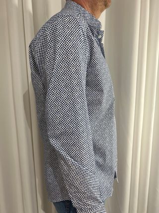 Camisa de hombre Talla L azul y blanca