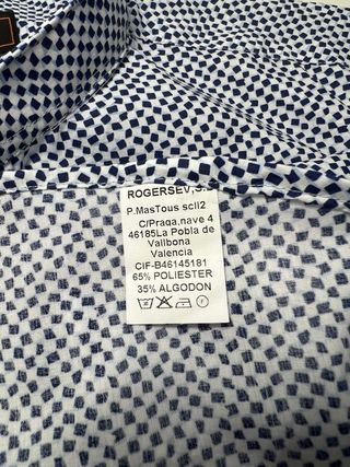 Camisa de hombre Talla L azul y blanca