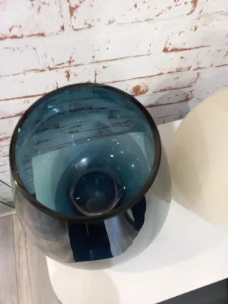 Lote 2 jarrones de cristal tamaño mediano