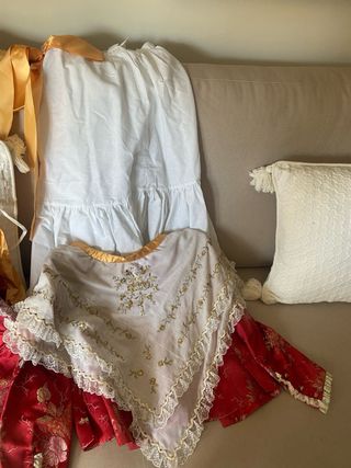 Vestido Fallera Niña Rojo y Blanco