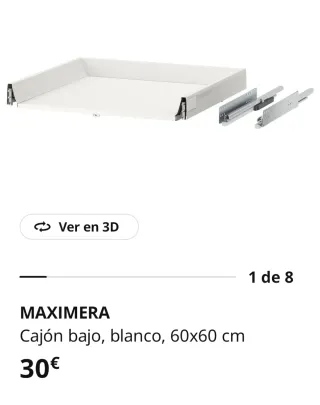 Cajón MAXIMERA Ikea 60x60cm sin abrir