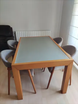 Mesa comedor 90x140 con 4 sillas