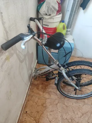 Bicicleta Plegable Giant Plateada