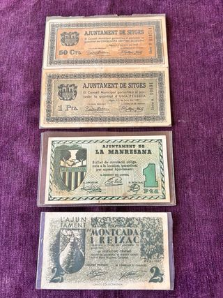 28 Billetes Comarcales de la Guerra Civil