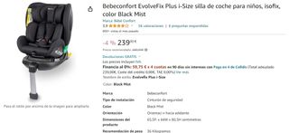 Silla Coche Bebeconfort EvolveFix Plus i-Size 360