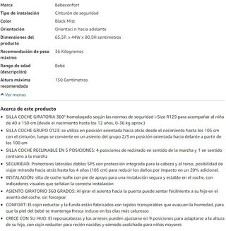 Silla Coche Bebeconfort EvolveFix Plus i-Size 360