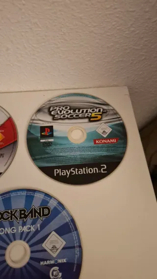 PS2 F1 05, Pro Evolution Soccer 5, Rock Band