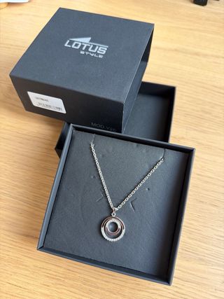 Collar Lotus Mujer Doble Aro Brillante