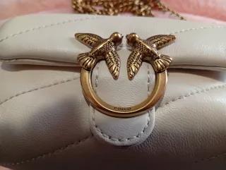 Pinko Bianca Gold Mini Love Bag Puff Mini Quilt
