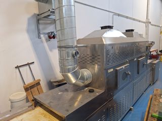 Línea de secado por microondas industrial