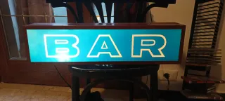 Insegna luminosa BAR vintage
