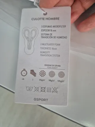 Culotte Gsport Pro Team Gris Talla M