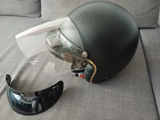 Casco Jet LS2 Fibra Vidrio + bluetooth