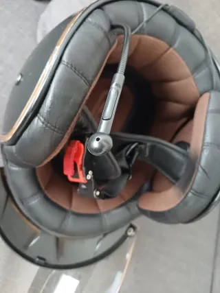 Casco Jet LS2 Fibra Vidrio + bluetooth