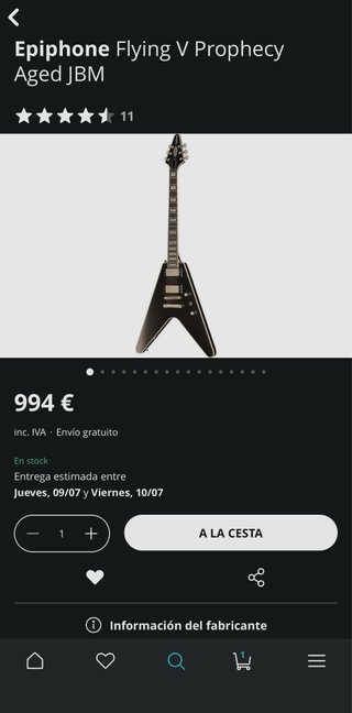 Guitarra Epiphone Flying V (MASTIL ROTO)