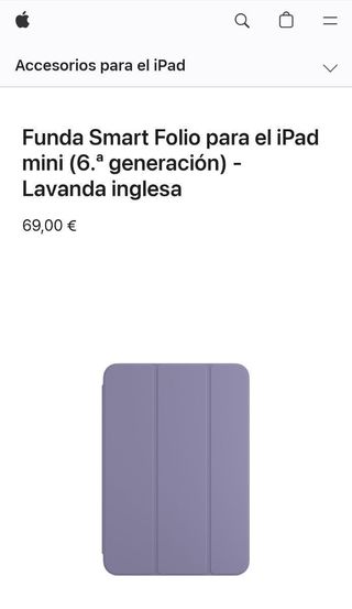 Apple funda Smart Folio iPad mini 6a gen - Lavanda
