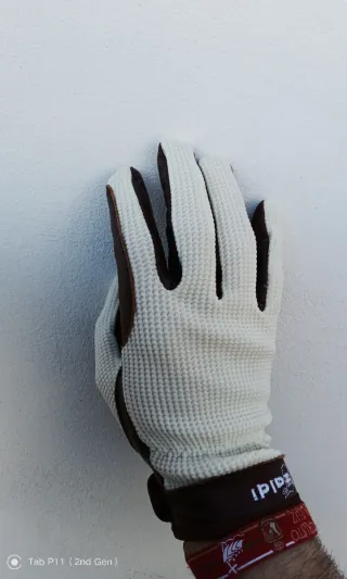Guantes Zaldi Cuero y Algodón Beige/Marrón