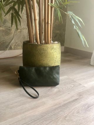 Portafoglio borsetta verde scuro