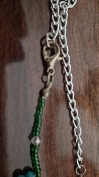 Collana fiori perline