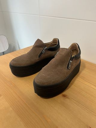 Zapatos ante plataforma cremallera