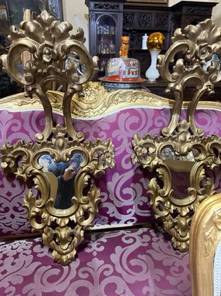 Pareja de Cornucopias Doradas